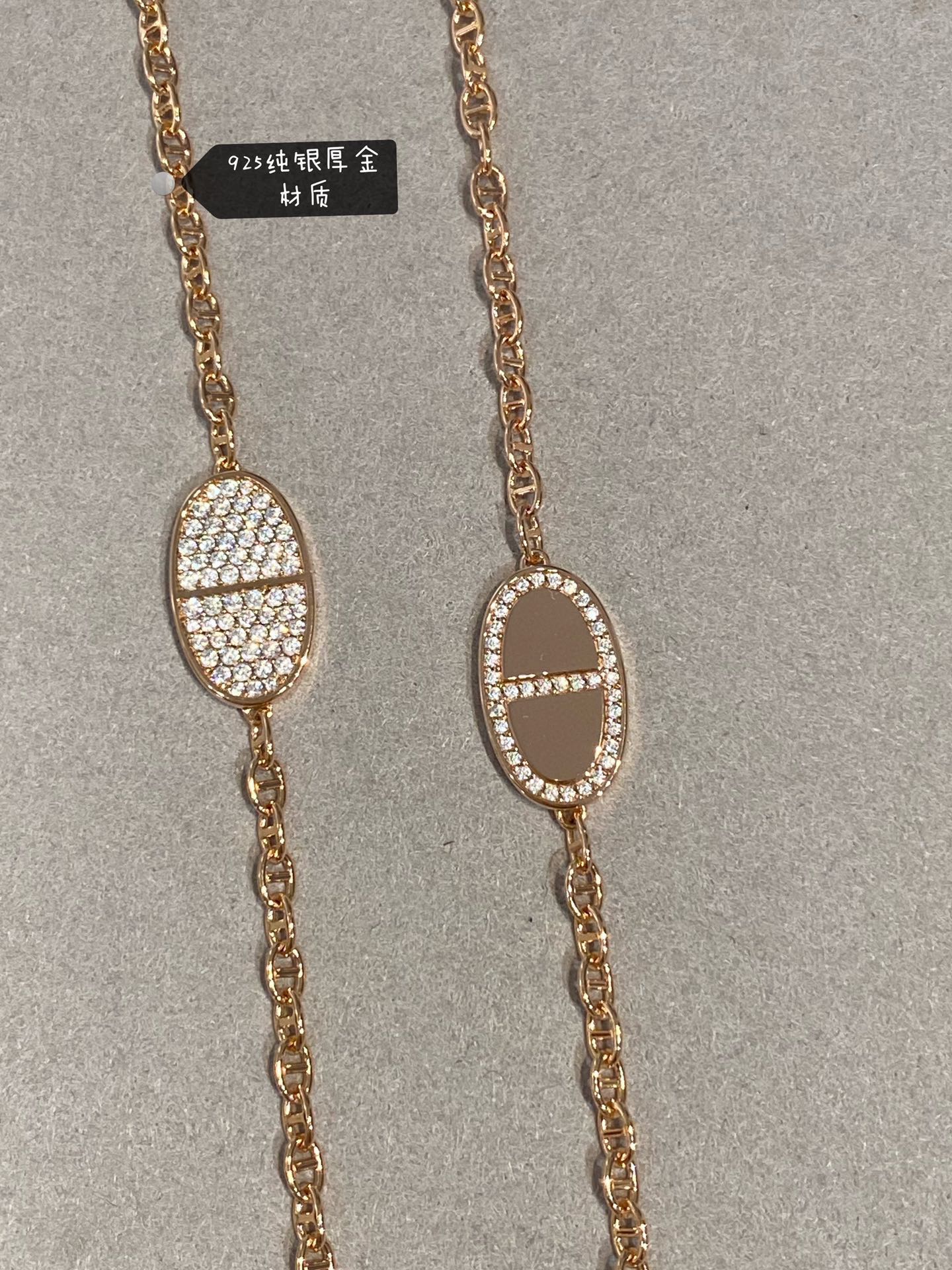 Replica Hermes New Diamond Paved Pig Nose Bracelet