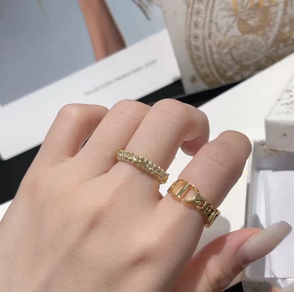 Replica Dior CD Star Stacking Rings - 2 Pieces