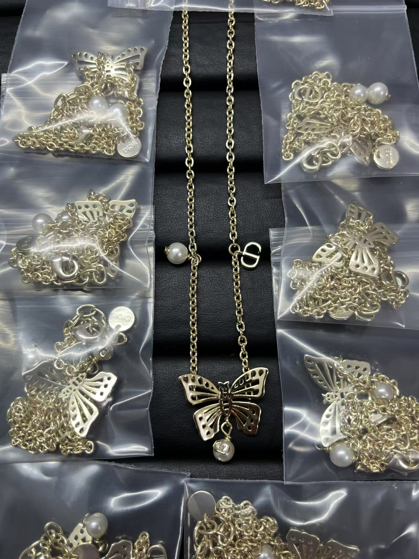Replica Dior Butterfly Pendant Necklace