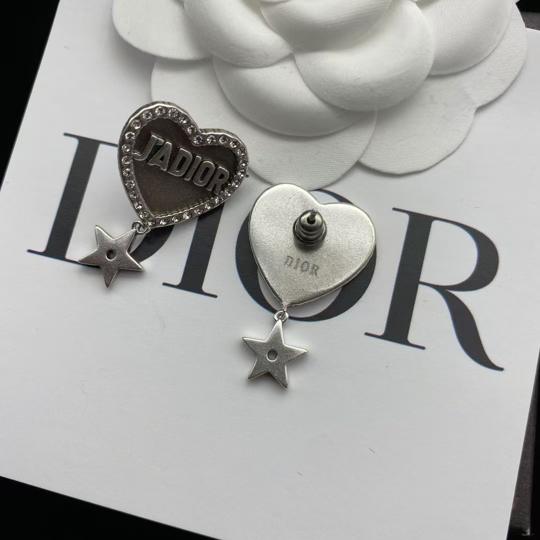 Replica Dior JADIOR Heart with Star Drop Earrings