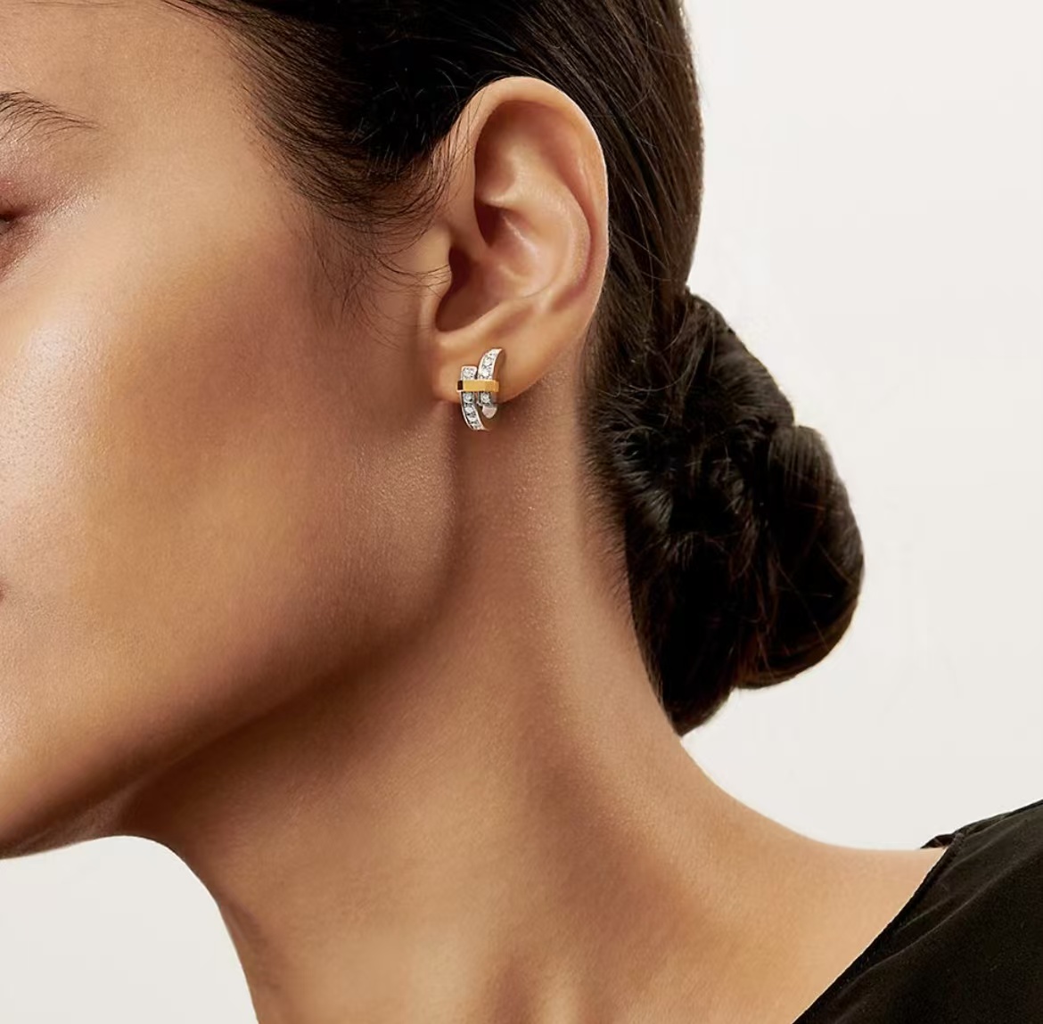 Replica Tiffany Edge Hoop Earrings