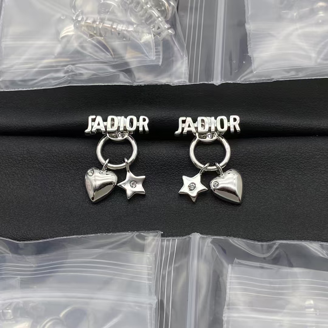 Replica Dior JADIOR Star Heart Dangle Earrings