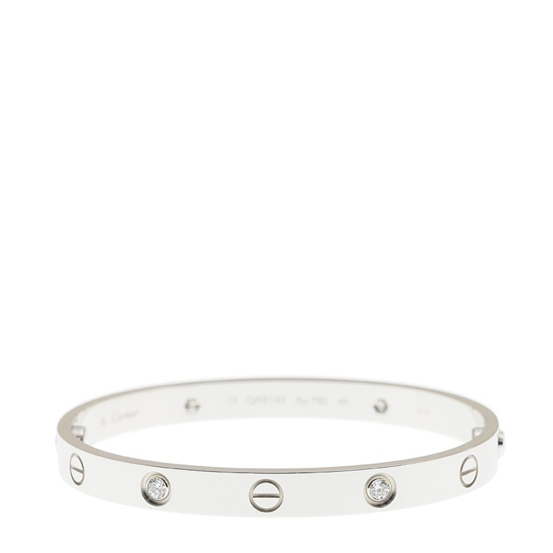 Replica NEW CARTIER LOVE BRACELET B6070117 18kt WHITE GOLD & DIAMONDS  SILVER