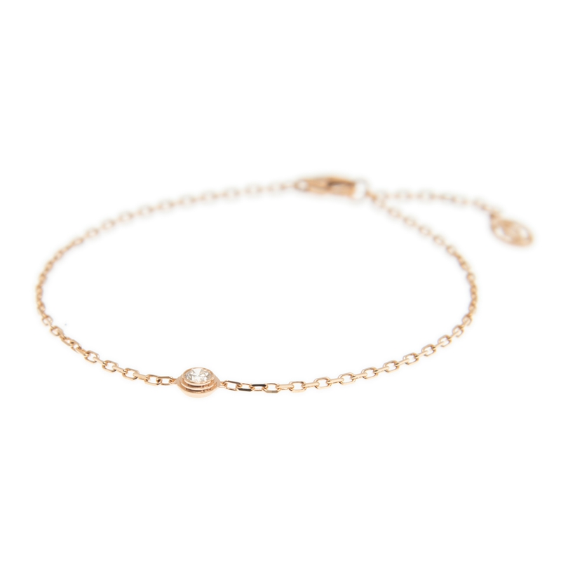 Replica NEW CARTIER DIAMANTS LÉGERS BRACELET B6063017 18kt ROSE GOLD PINK GOLD