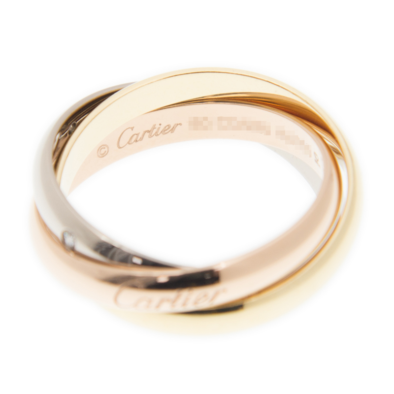 Replica NEW CARTIER TRINITY RING B4088560 18kt ROSE GOLD & WHITE GOLD & YELLOW GOLD GOLD/SLIVER