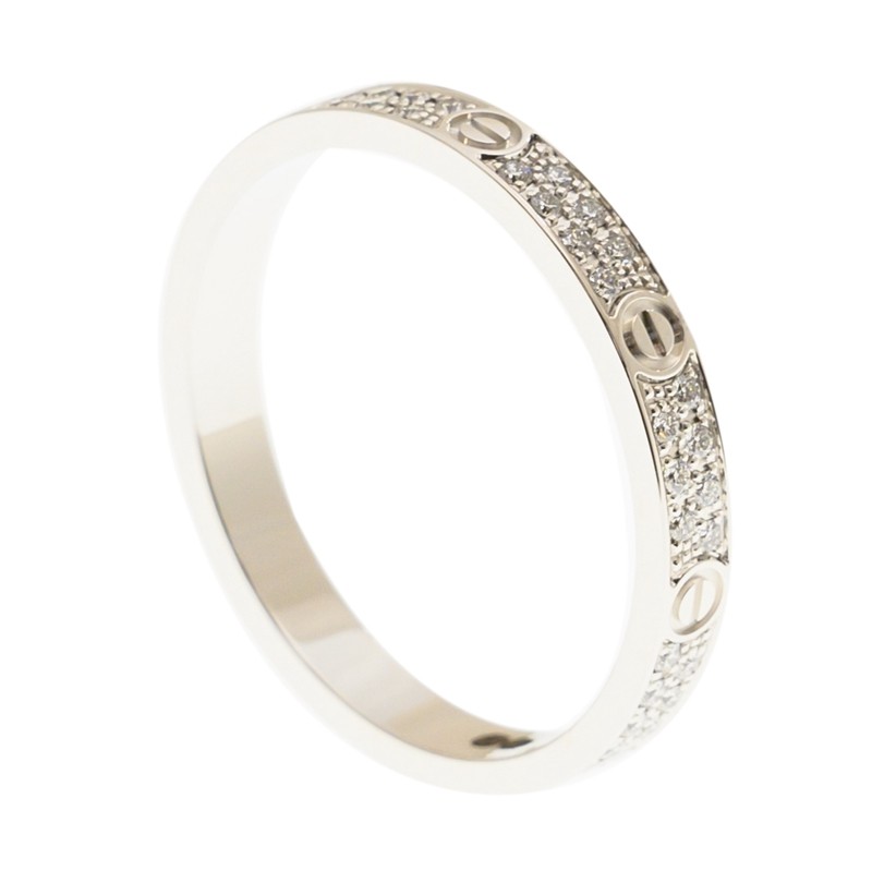 Replica NEW CARTIER LOVE RING B4218251 18kt WHITE GOLD & DIAMONDS  SILVER
