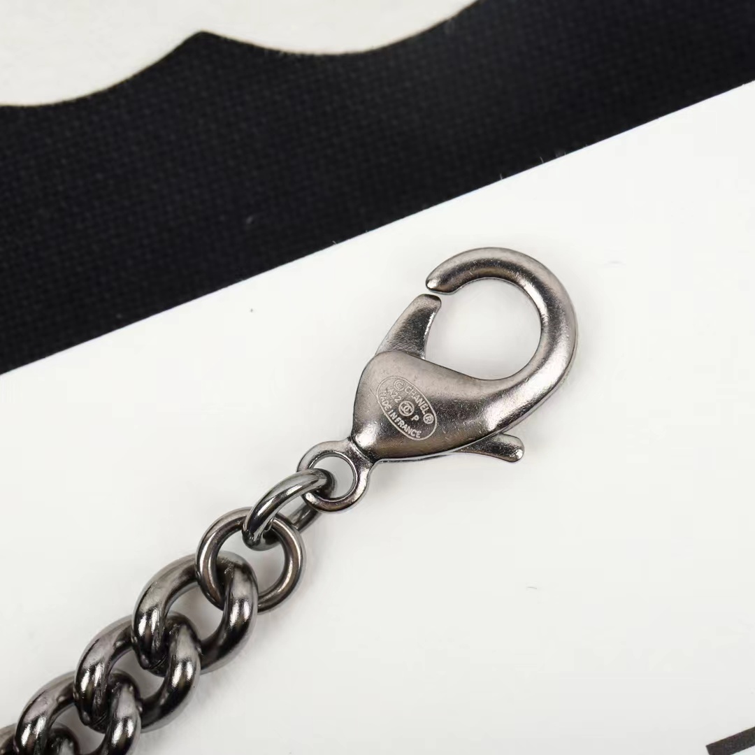 Replica Chanel Black Cuban Chain Choker Necklace