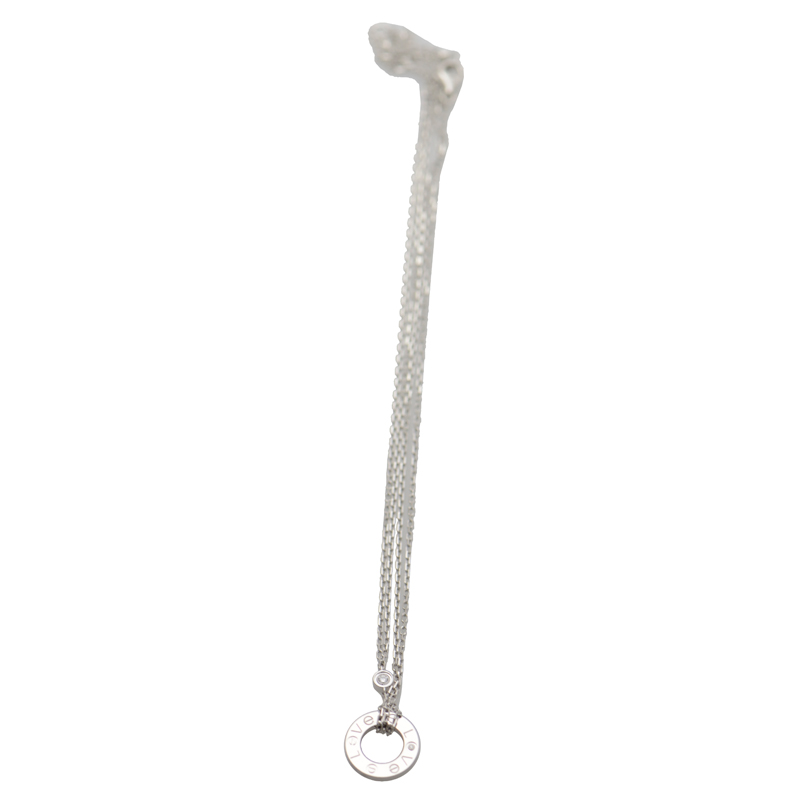 Replica NEW CARTIER LOVE NECKLACE B7219400  SILVER 18KT WHITE GOLD
