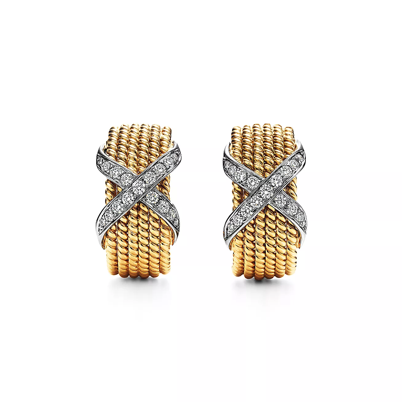 Replica Tiffany Rope Six-Row Ear Clips Earrings