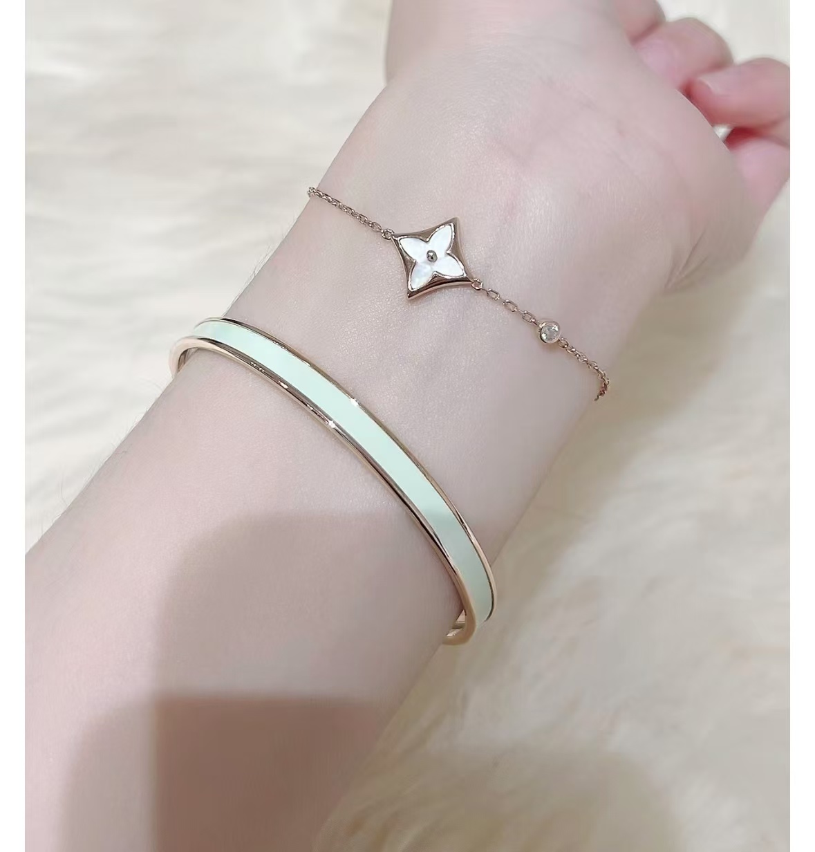 Replica Hermes Colorful Enamel Bracelet
