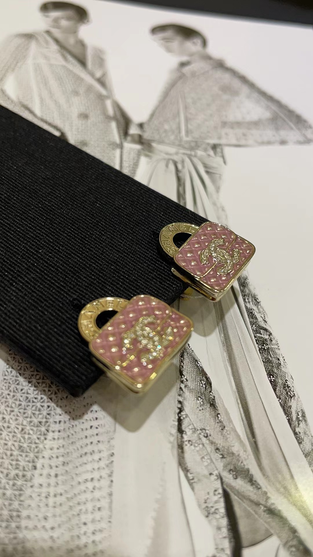 Replica Chanel Pink Bag Earrings