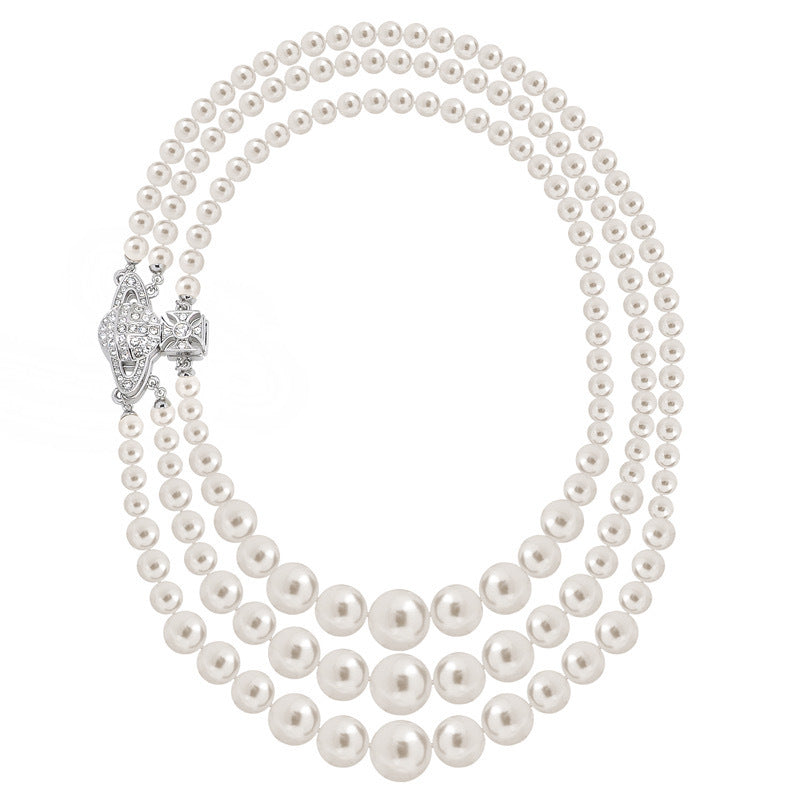 Replica Vivienne Westwood Triple Pearl Necklace