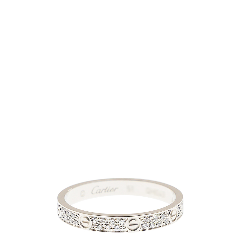 Replica NEW CARTIER LOVE RING B4218251 18kt WHITE GOLD & DIAMONDS  SILVER