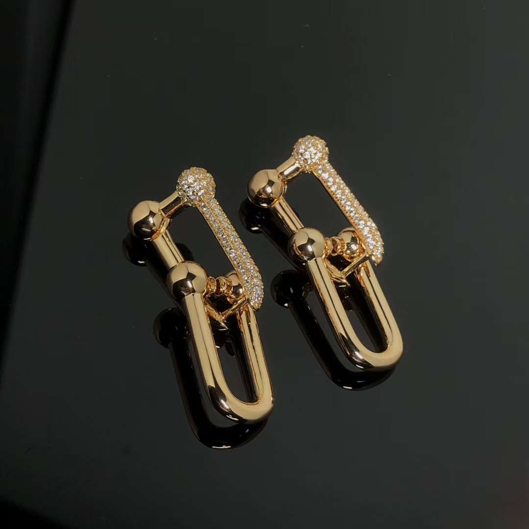 Replica Tiffany HardWear Link Earrings (with diamonds)
