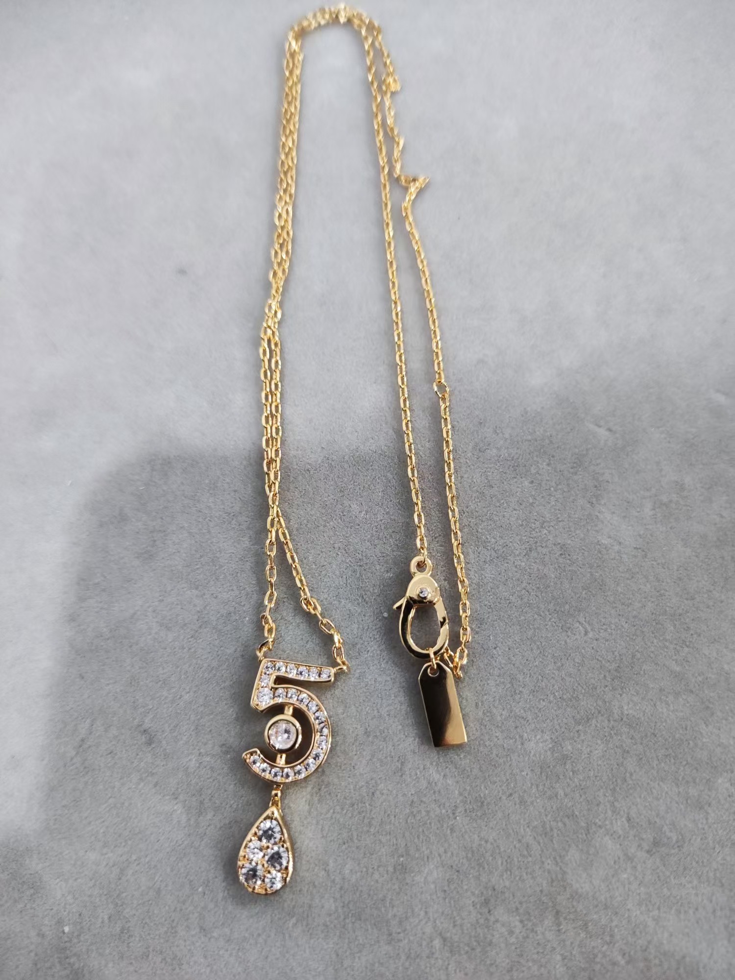 Replica Chanel NO.5 Teardrop Pendant Necklace
