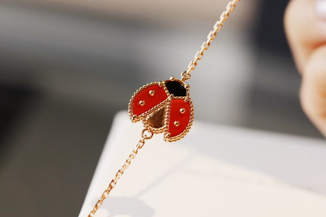 Replica Van Cleef & Arpels Lucky Spring Bracelet, Open Wings Ladybug