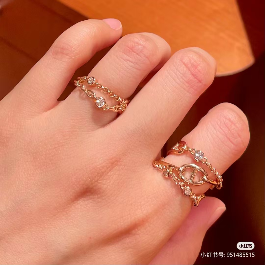 Replica Hermes Chaine D'ancre Enchainee Ring
