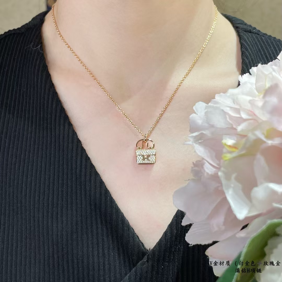 Replica Hermes Bag Pendant Necklace