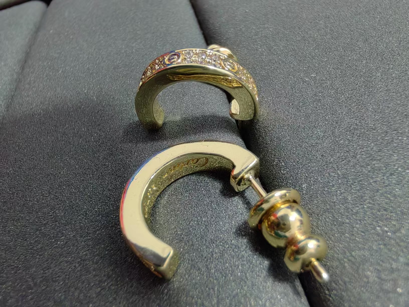 Replica Cartier C Shape Earrings