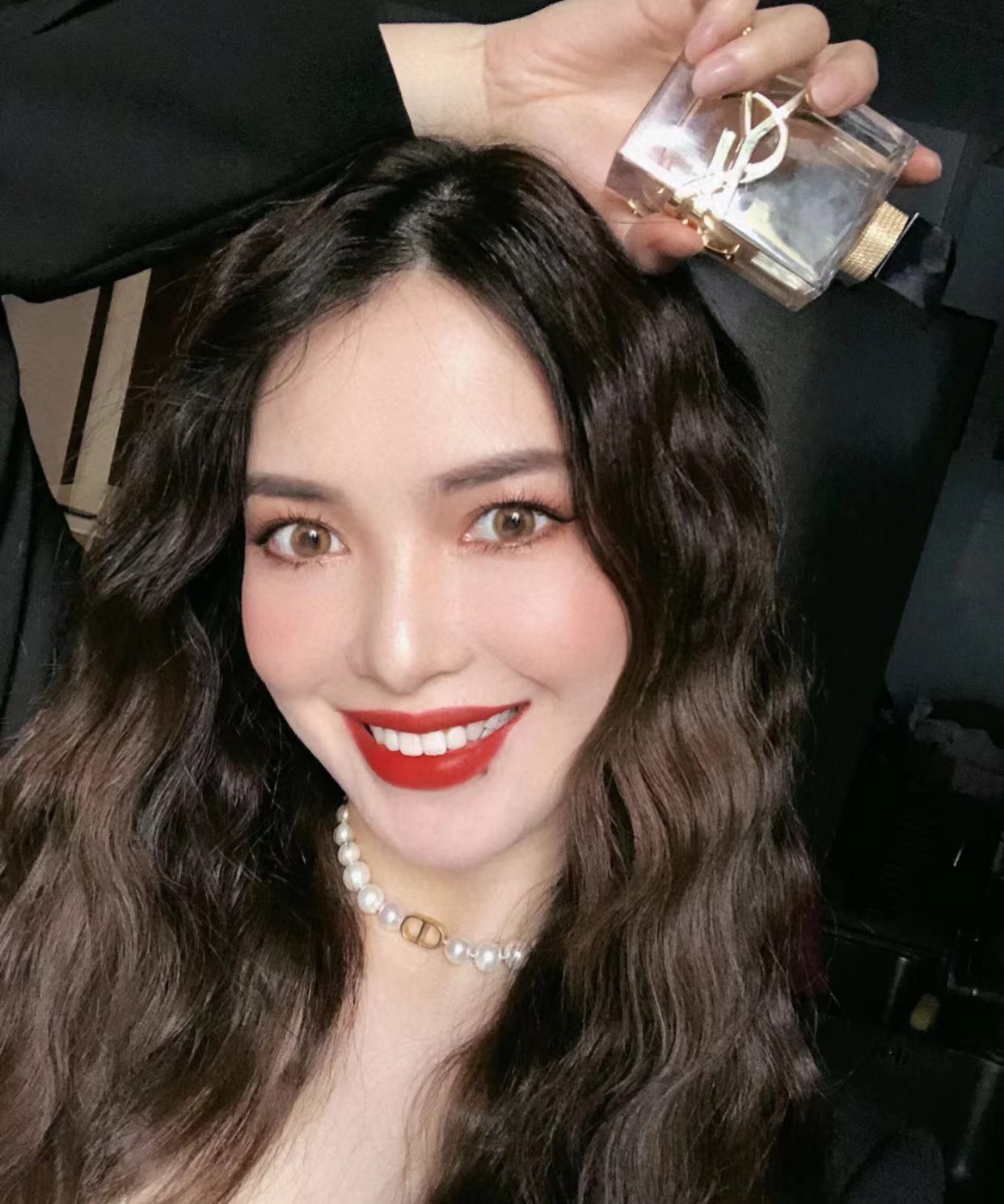 Replica Dior CD Pendant Pearl Choker Necklace