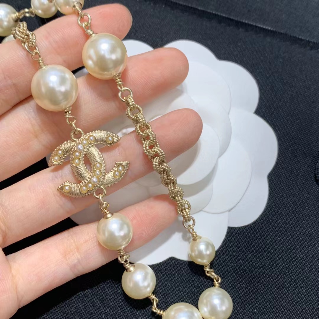 Replica Chanel Double C  Pearl Choker Necklace