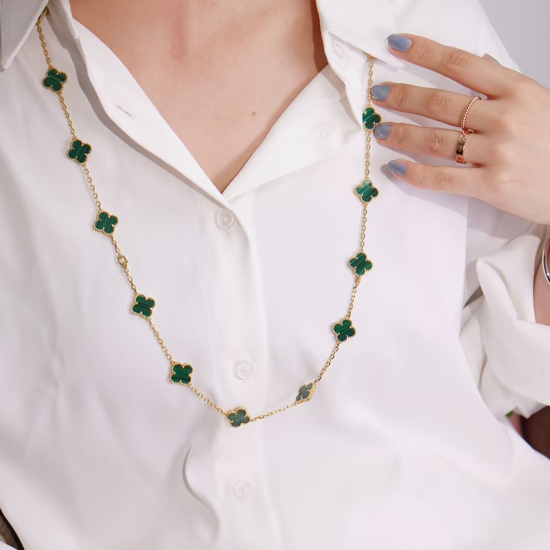 Replica Van Cleef & Arpels Vintage Alhambra Long Necklace, 20 Motifs