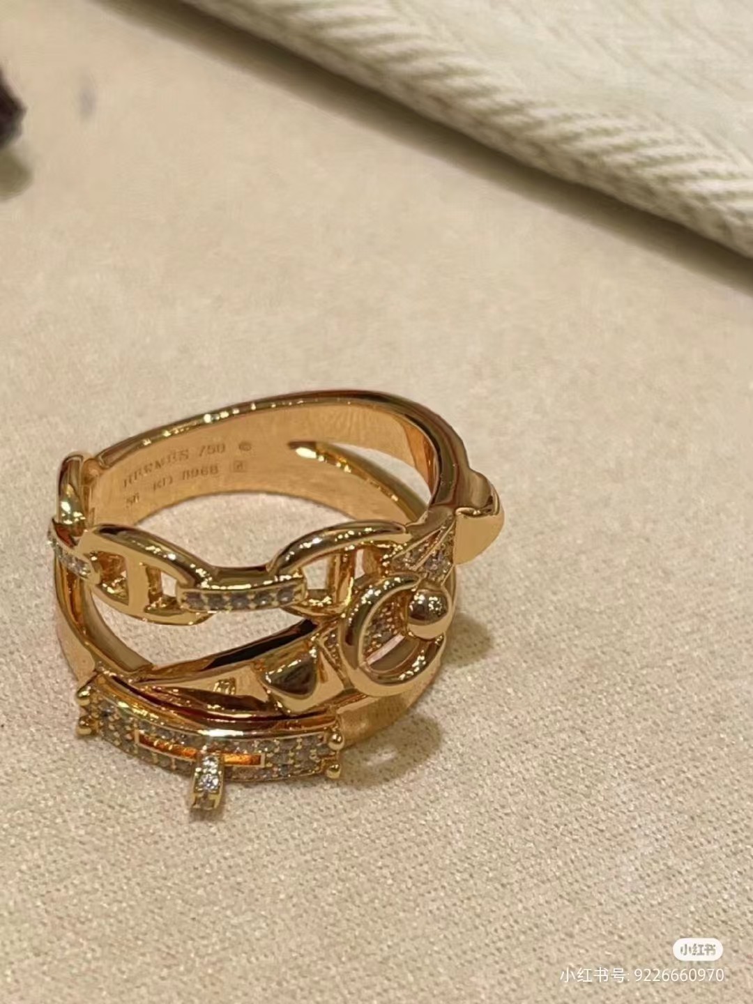 Replica Hermes Chaine D'ancre Enchainee Ring