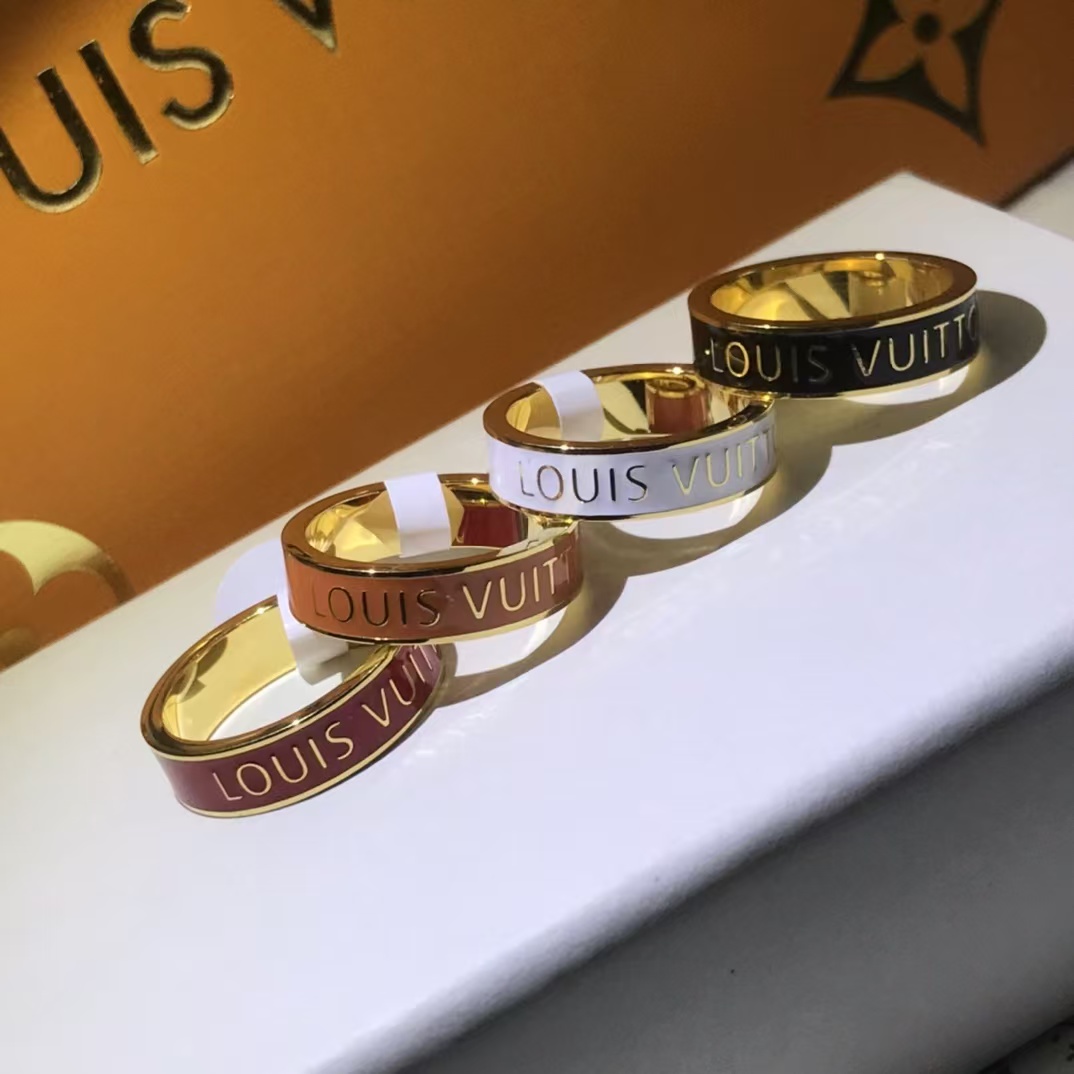 Replica Louis Vuitton Enamel Pattern Ring