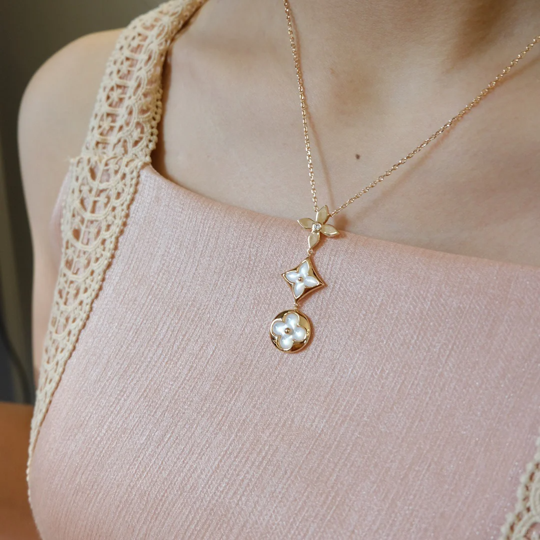 Replica Louis Vuitton Color Blossom Lariat Necklace