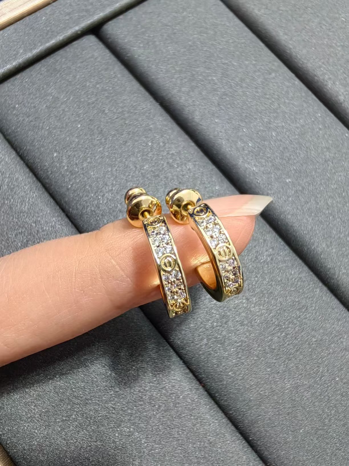 Replica Cartier C Shape Earrings