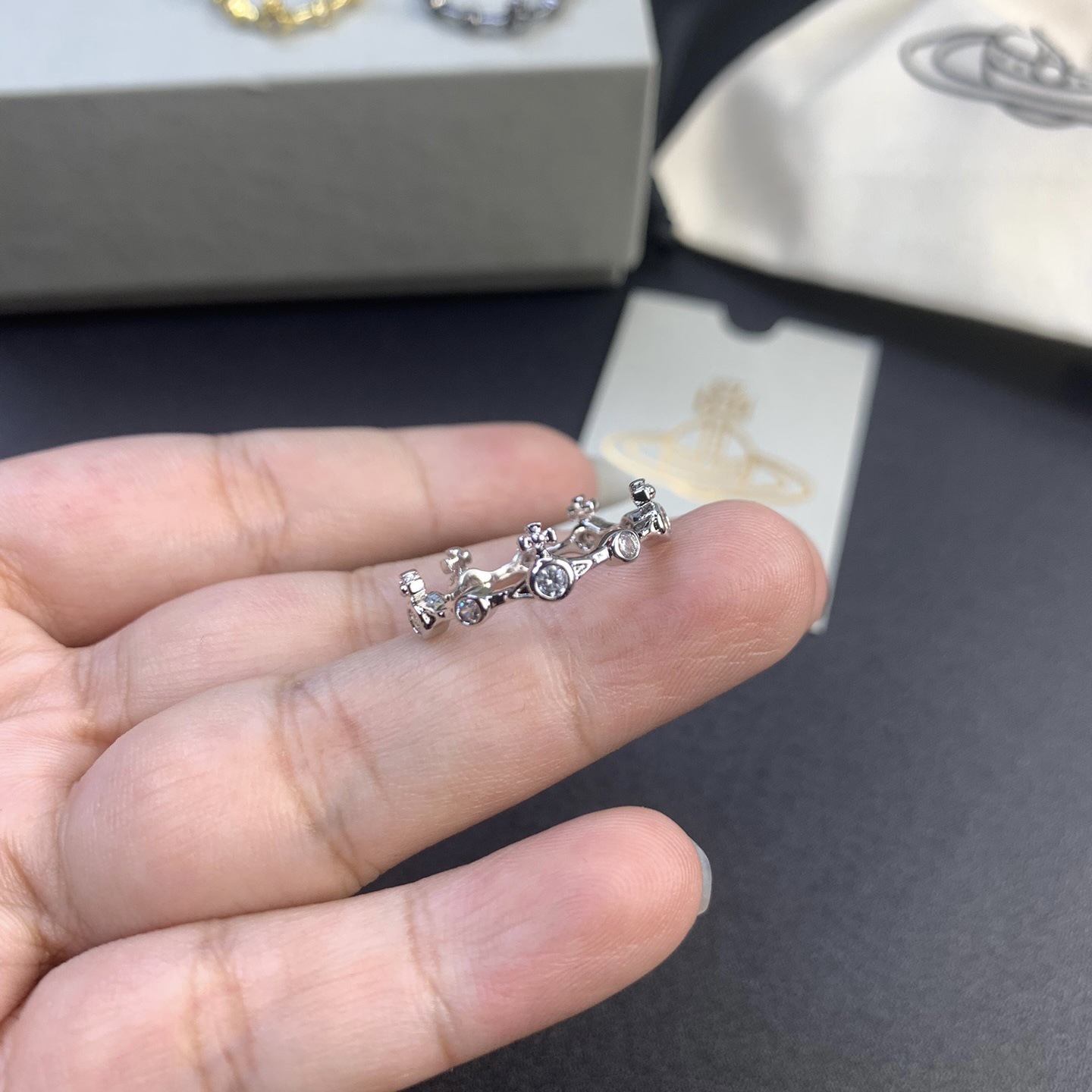 Replica Vivienne Westwood Bamboo Knot Saturn Ring
