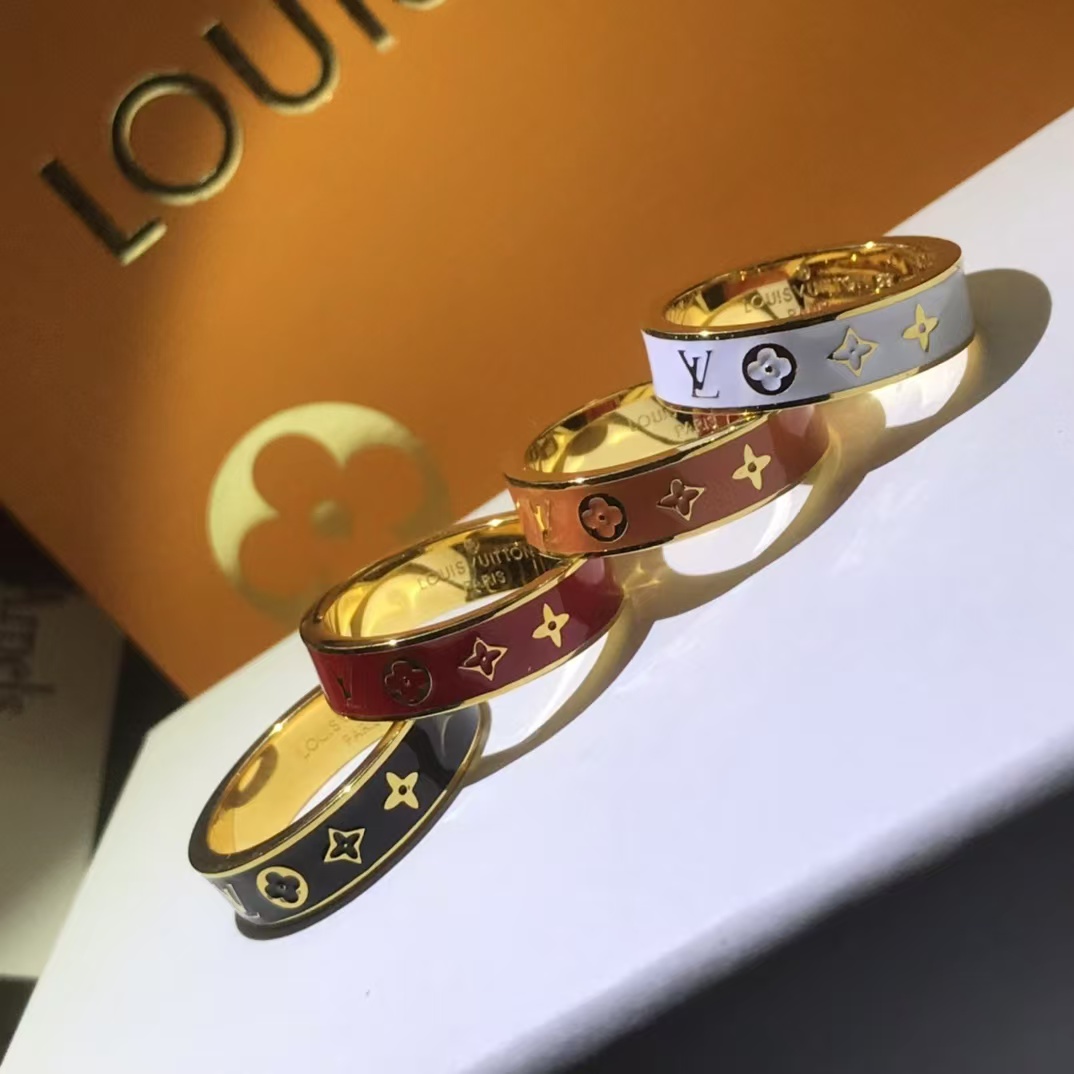 Replica Louis Vuitton Enamel Pattern Ring