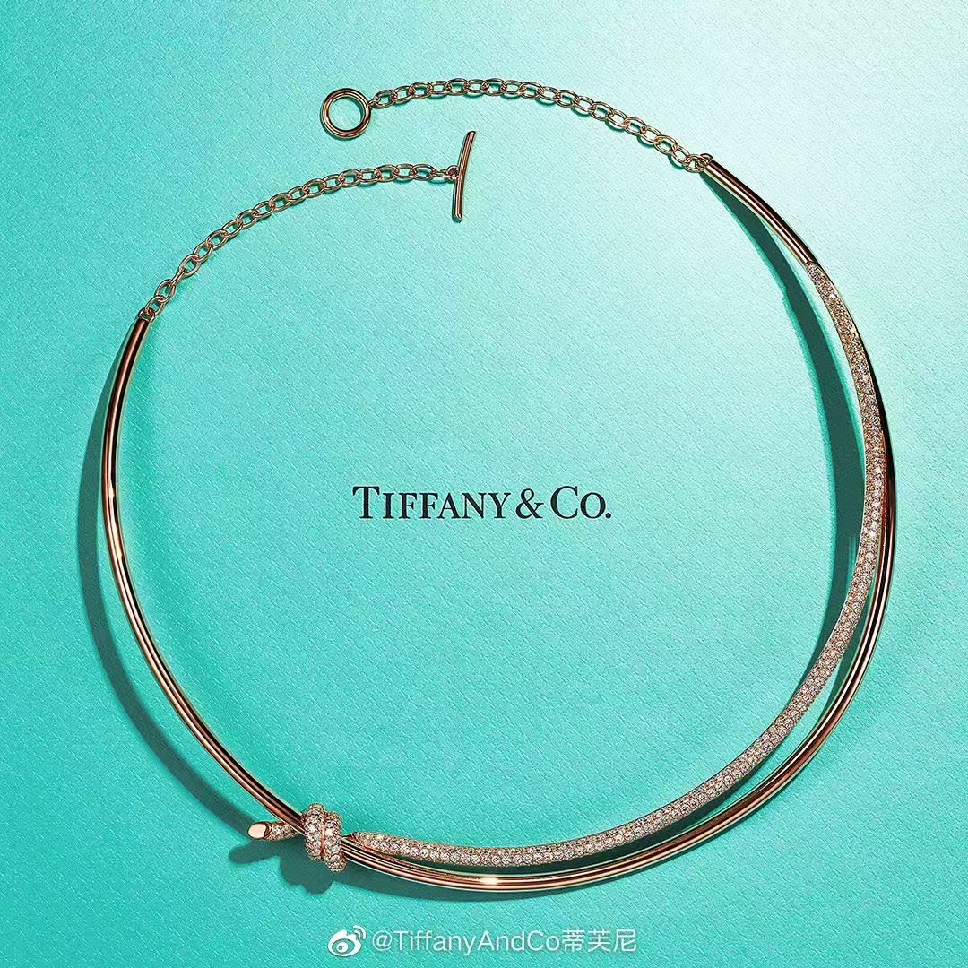 Replica Tiffany Knot Double Row Hinged Necklace
