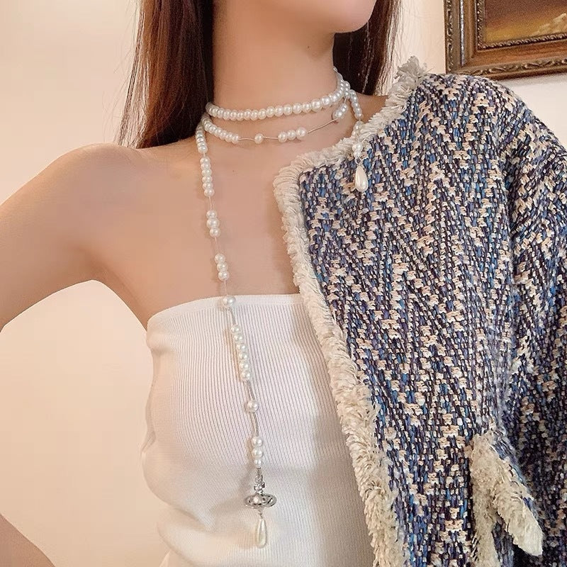 Replica Vivienne Westwood Broken Pearl Necklace
