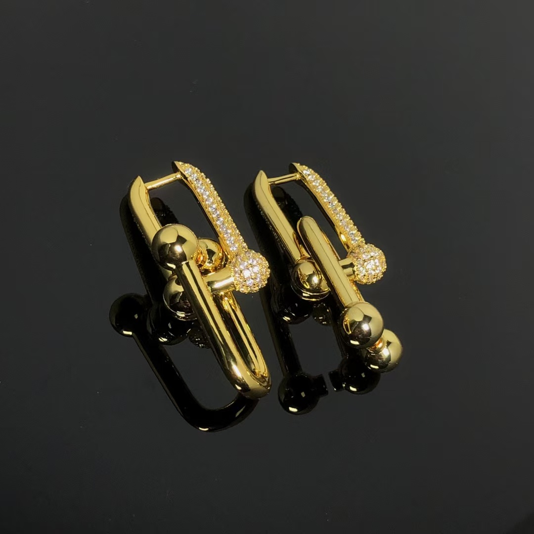 Replica Tiffany HardWear Link Earrings (with diamonds)