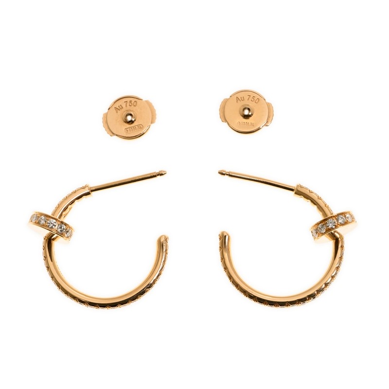 Replica NEW CARTIER JUSTE UN CLOU EARRING B8301429 18kt ROSE GOLD & DIAMONDS PINK GOLD