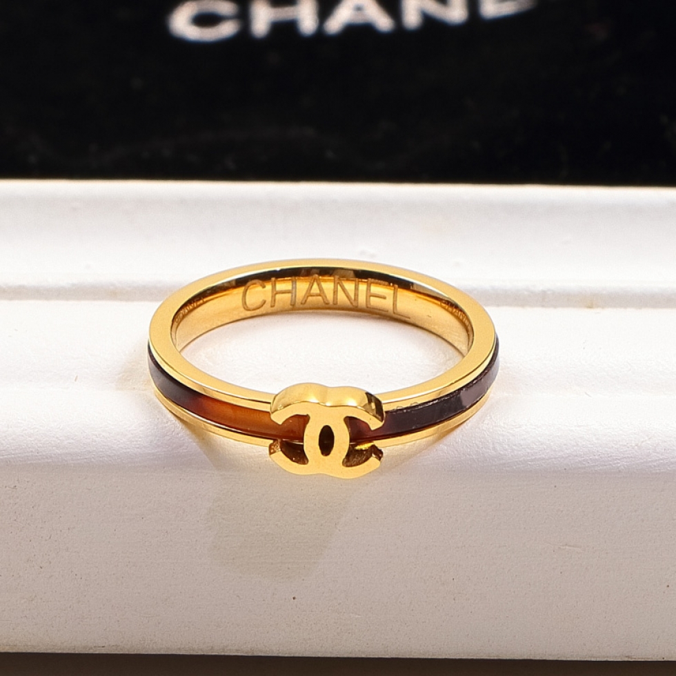 Replica Chanel leopard print ring narrow version tail ring