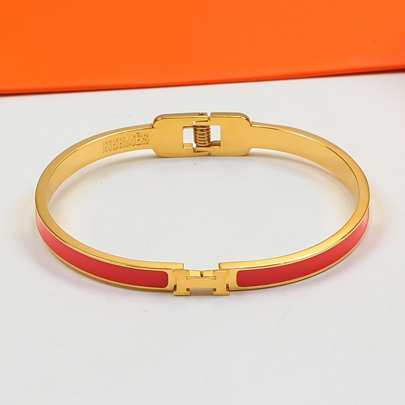 Replica Hermes H Colorful Enamel Bracelet