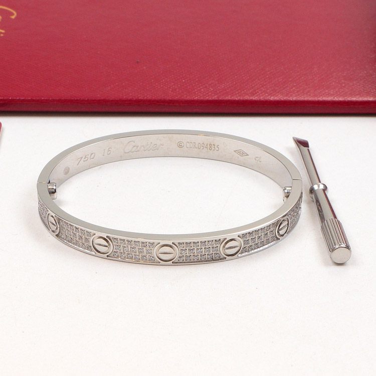 Replica Cartier five-generation full diamond full star bracelet