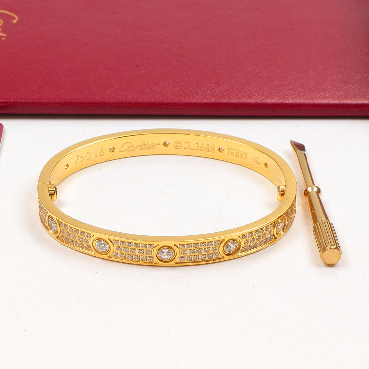 Replica Cartier five-generation full diamond full star bracelet