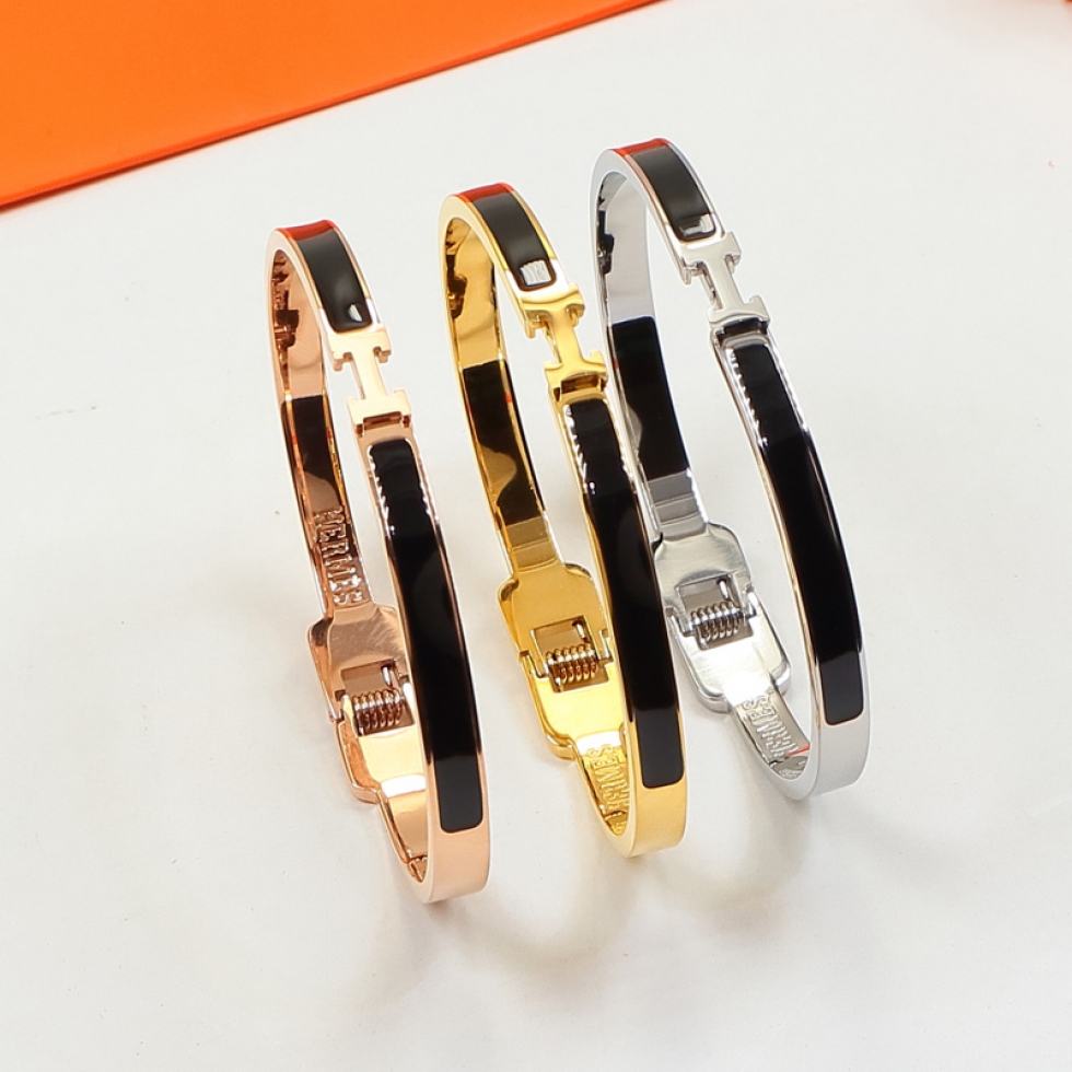 Replica Hermes H Colorful Enamel Bracelet