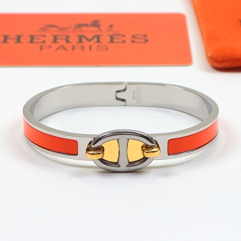 Replica Hermes colorful pig nose enamel bracelet