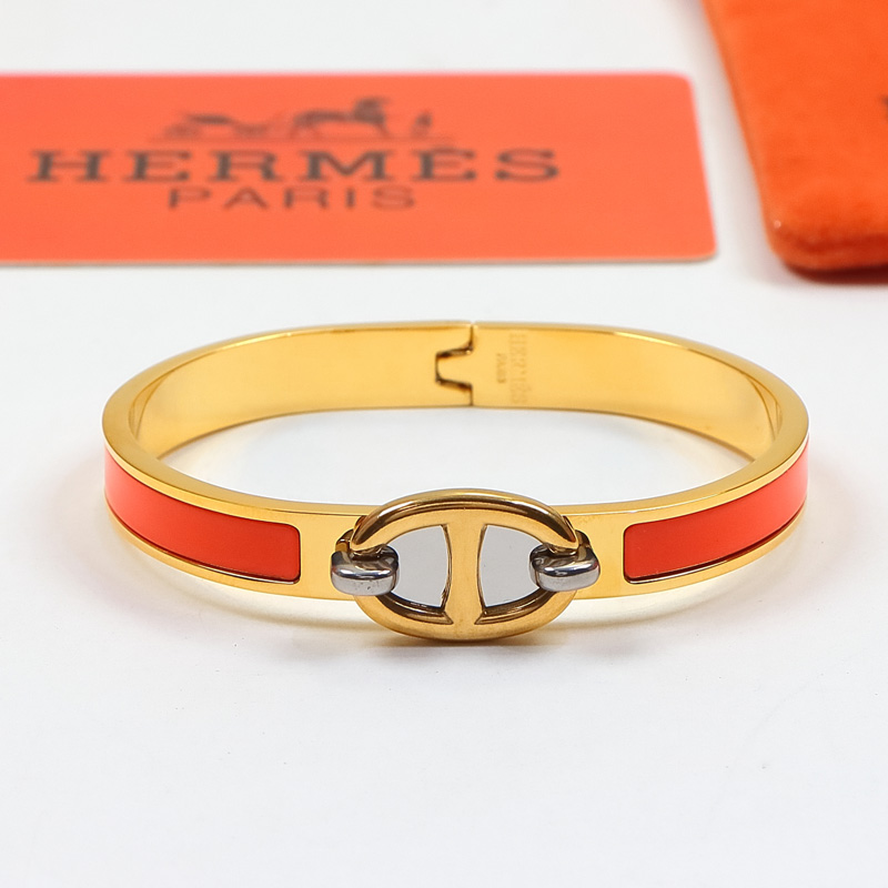 Replica Hermes colorful pig nose enamel bracelet
