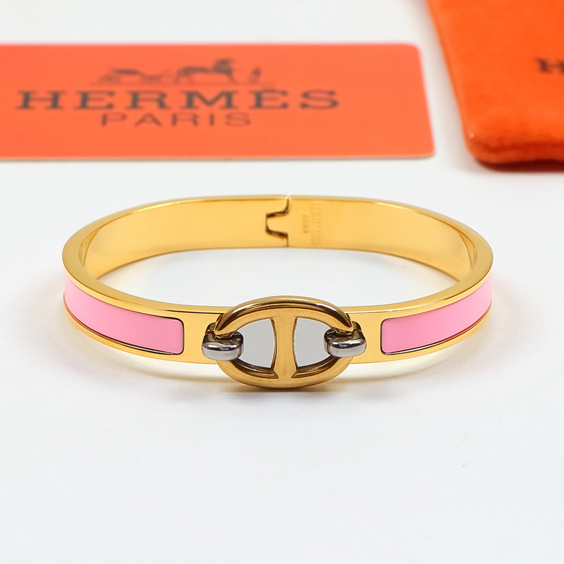 Replica Hermes colorful pig nose enamel bracelet