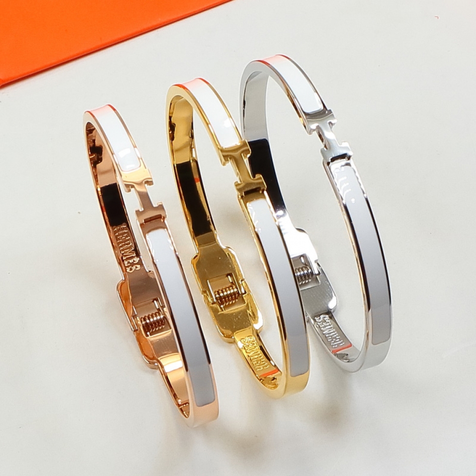 Replica Hermes H Colorful Enamel Bracelet
