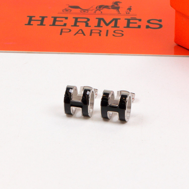 Replica Hermes H Letter Colorful 3D Hollow Earrings