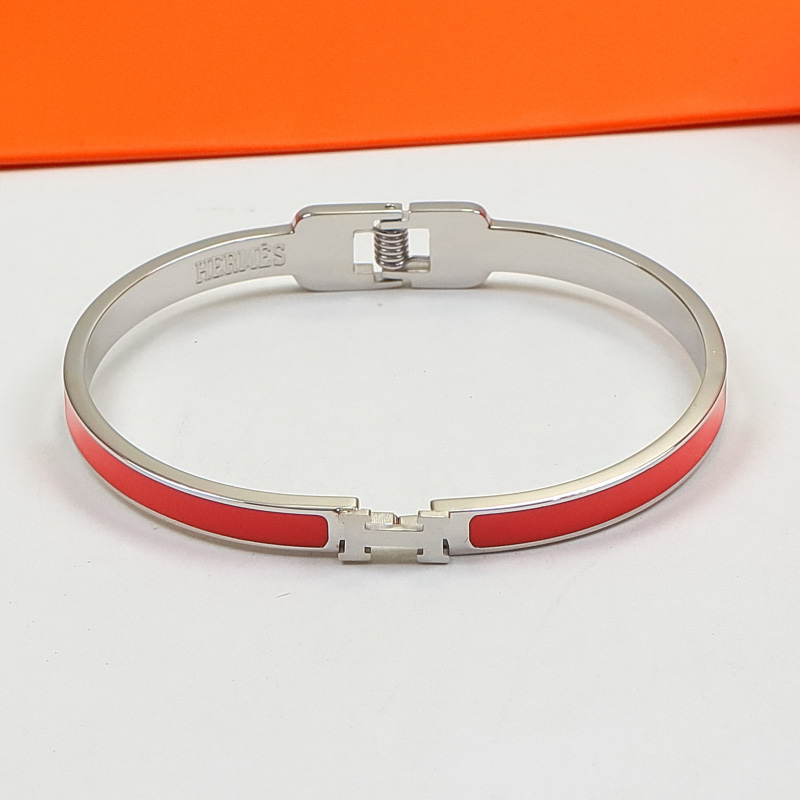Replica Hermes H Colorful Enamel Bracelet