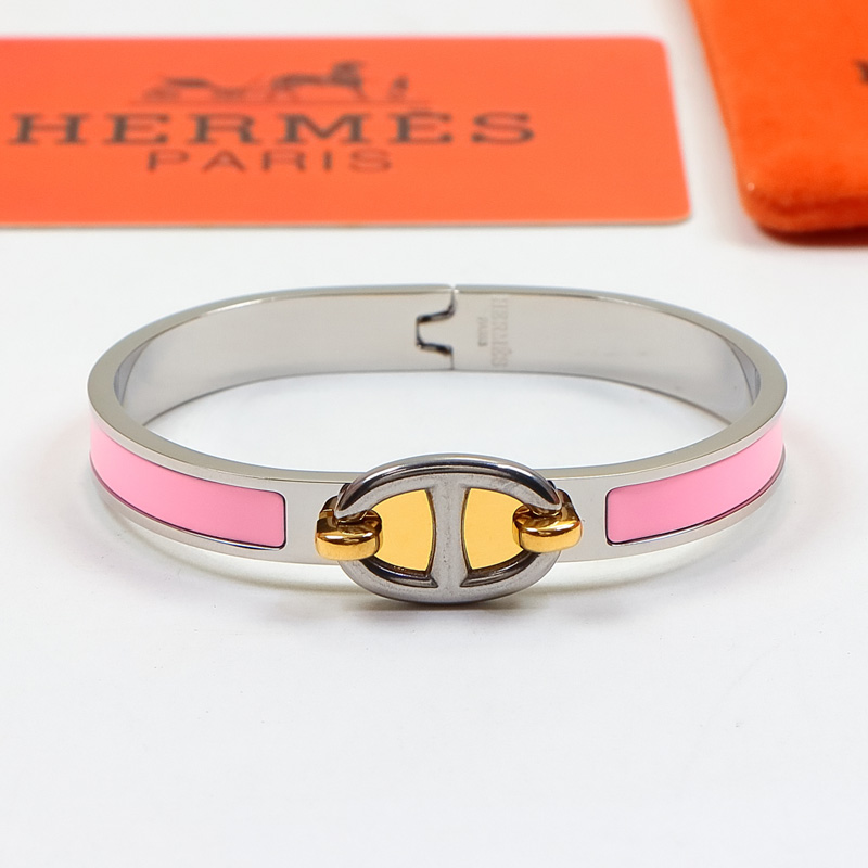 Replica Hermes colorful pig nose enamel bracelet