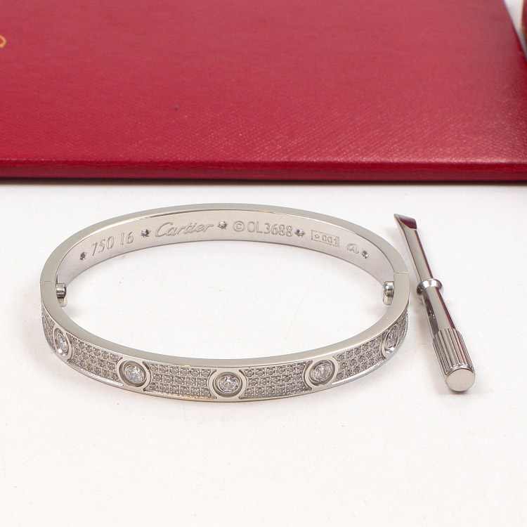 Replica Cartier five-generation full diamond full star bracelet