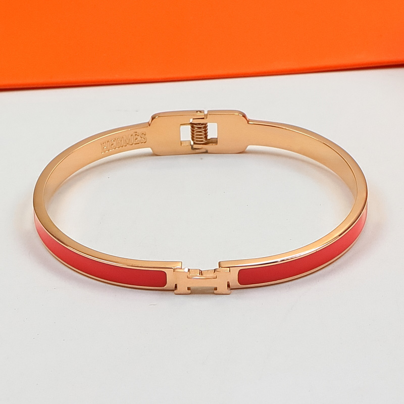 Replica Hermes H Colorful Enamel Bracelet